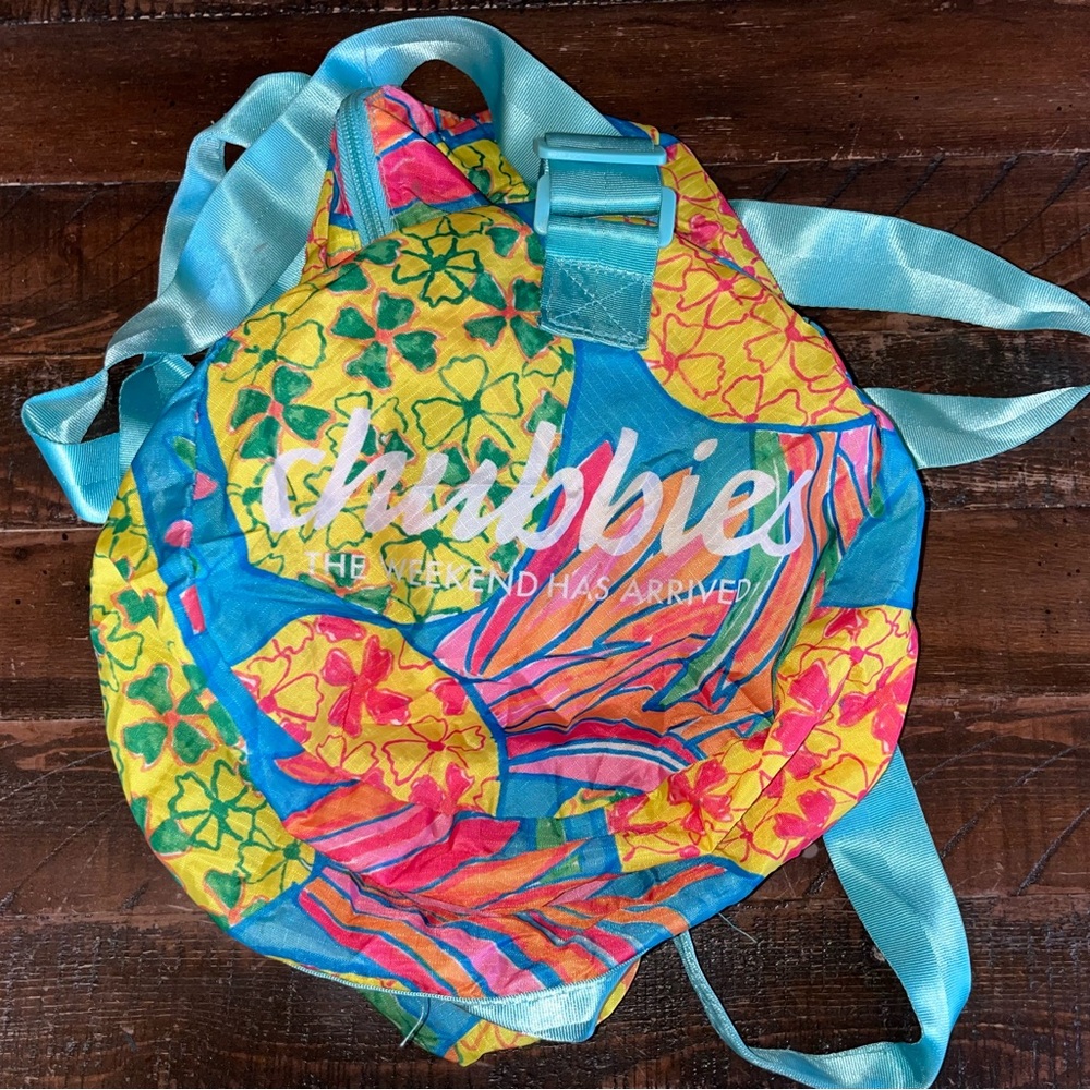 Packable Chubbies Yellow and Pink Duffel Bag